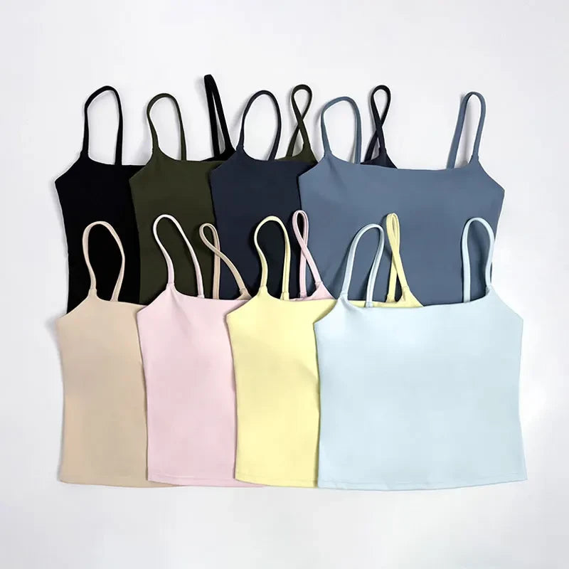 NCLAGEN Built-In Bra Workout Tank Top