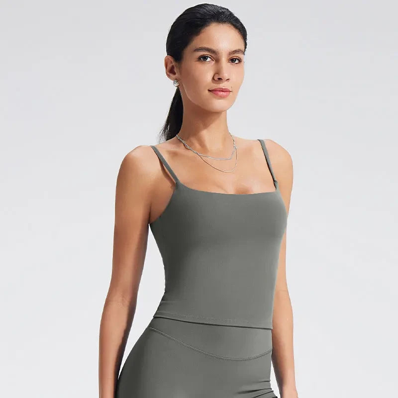 NCLAGEN Built-In Bra Workout Tank Top