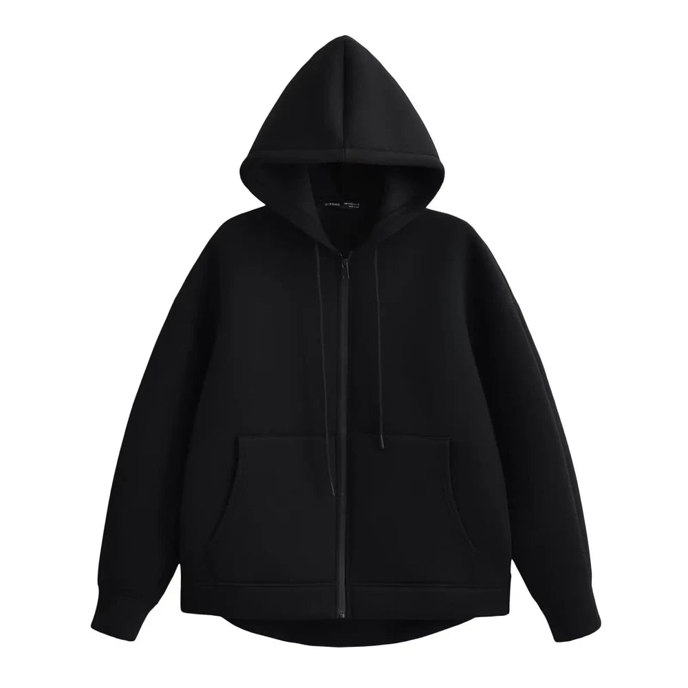 Oversized Zipper Hoodie Coat
