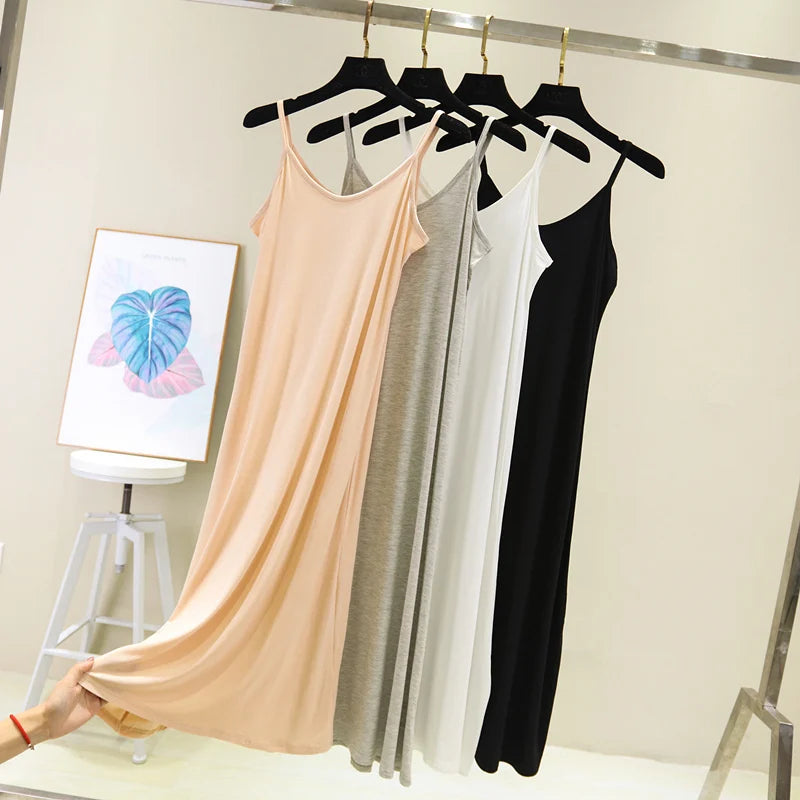 Women's Casual Modal Tank Dress – Sexy Camisole Beach Dress