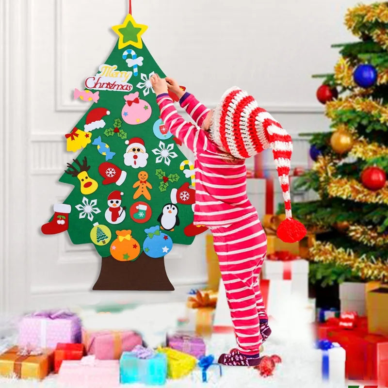 Kids DIY Felt Christmas Tree Set – Festive Holiday Decoration & Xmas Ornament