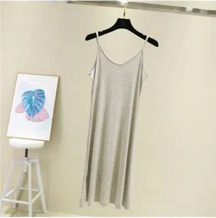 Women's Casual Modal Tank Dress – Sexy Camisole Beach Dress