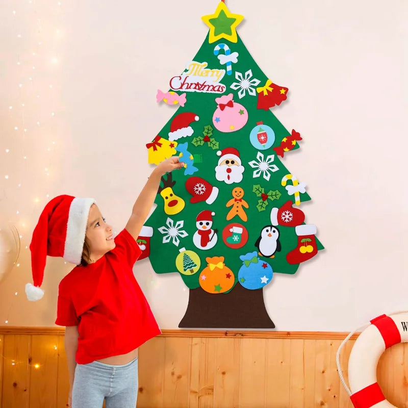 Kids DIY Felt Christmas Tree Set – Festive Holiday Decoration & Xmas Ornament
