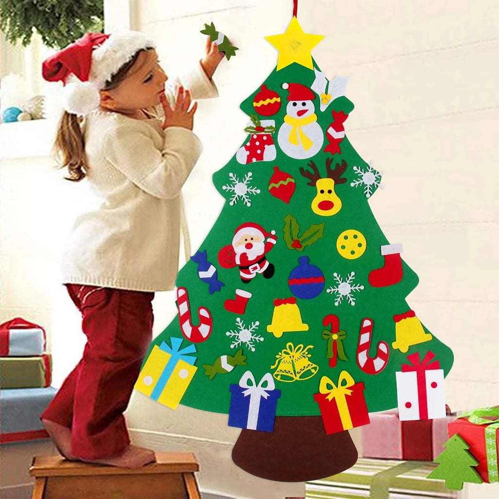 Kids DIY Felt Christmas Tree Set – Festive Holiday Decoration & Xmas Ornament