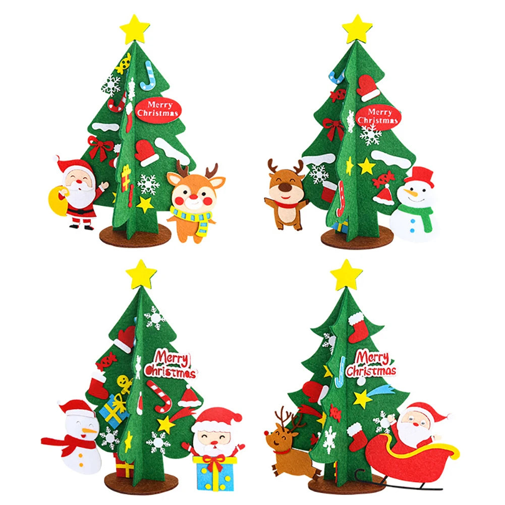 Handmade DIY Santa Claus Snowman Desktop Ornament – Christmas Tree Xmas Decoration