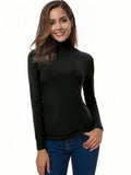 Women's Turtleneck Long Sleeve Knit Top