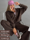 Women's 2- Piece Casual Tracksuit Set-Zip-Up Hoodie & Pants