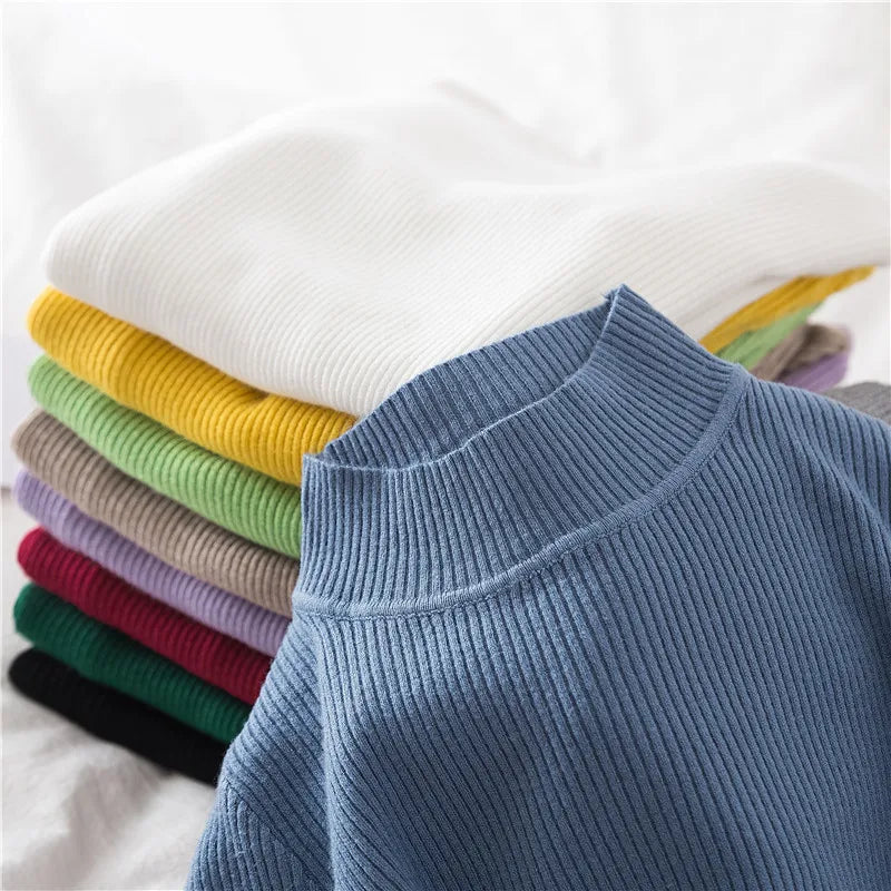 Women's Soft Cashmere Turtleneck Sweater – Cozy Knit Winter Pullover