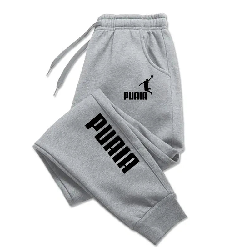 Men's Streetwear Jogger Pants-Casual Sport Running Trousers with Drawstring