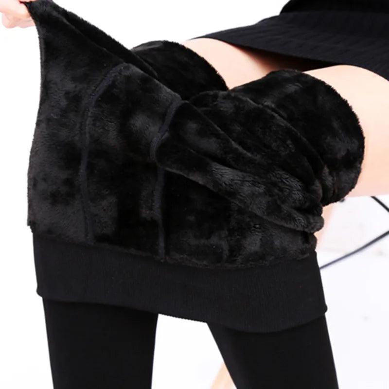 Women's High Waist Fleece-Lined Winter Leggings