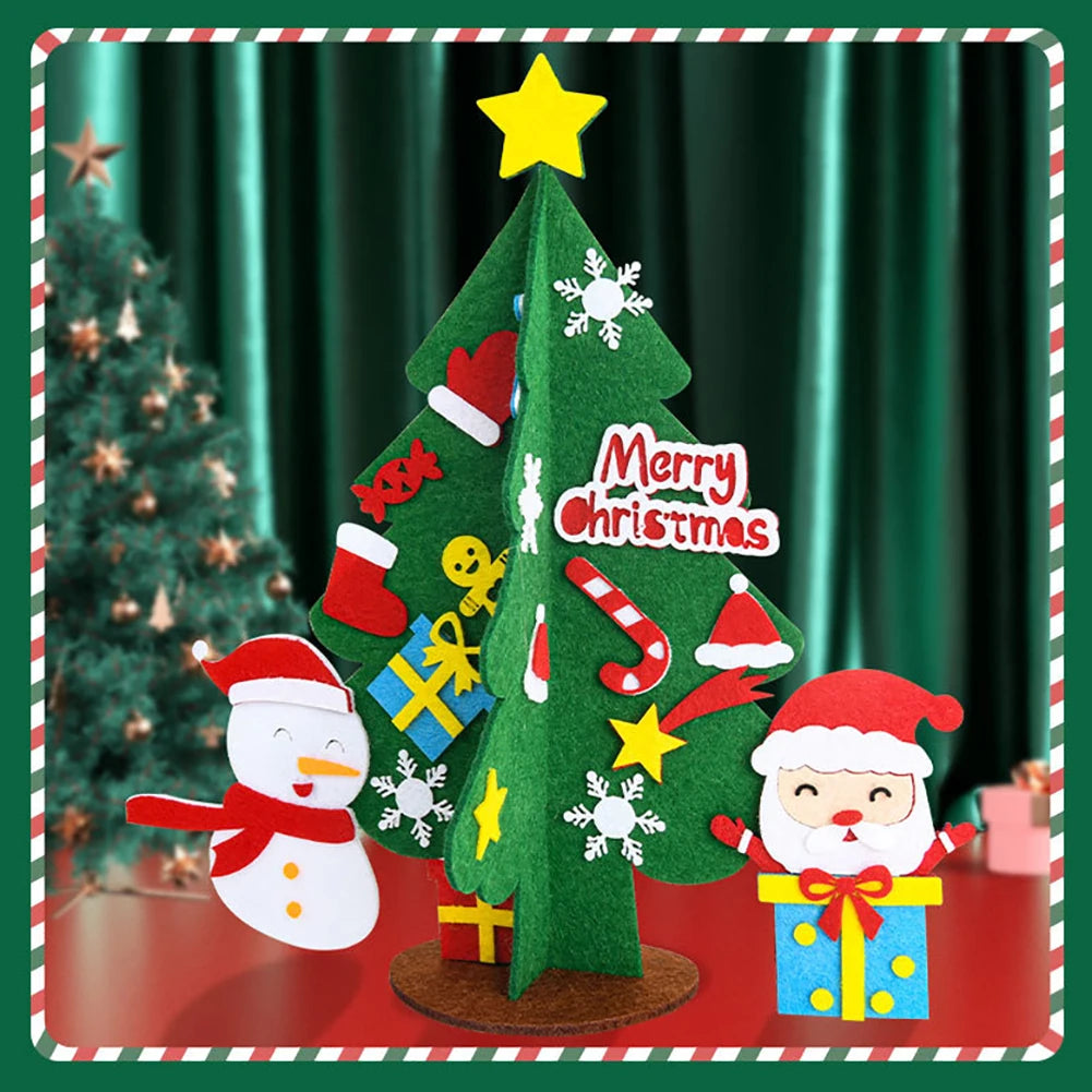 Handmade DIY Santa Claus Snowman Desktop Ornament – Christmas Tree Xmas Decoration