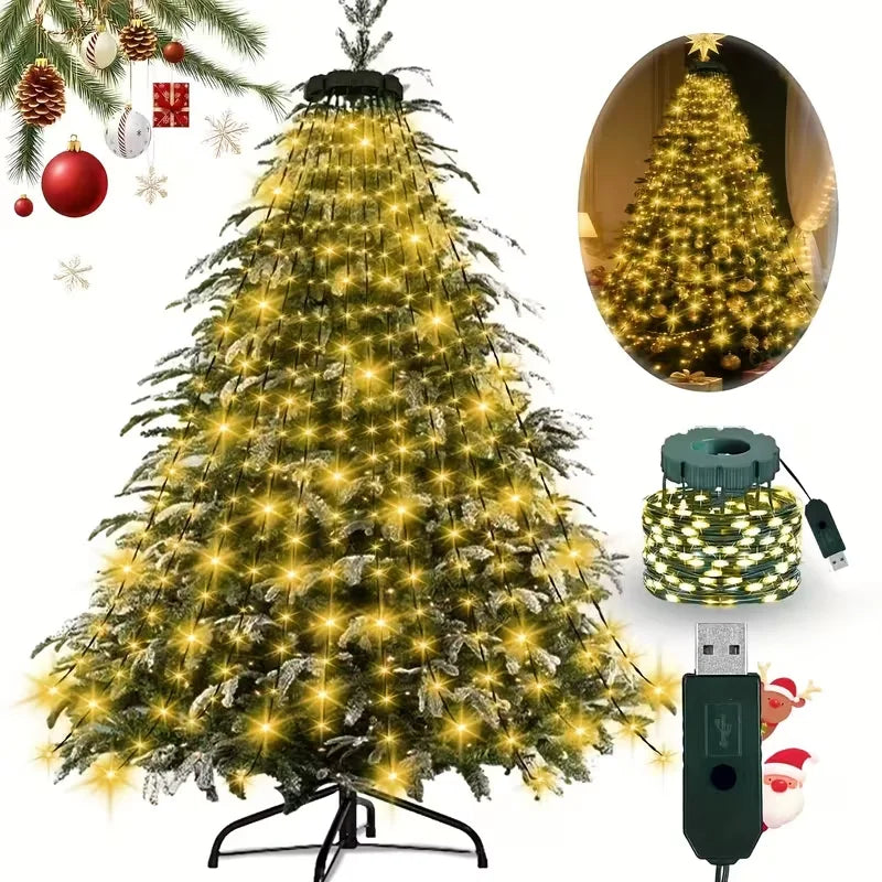 USB Powered Christmas Tree Mood Light – Indoor Outdoor Holiday Decoration Night Light