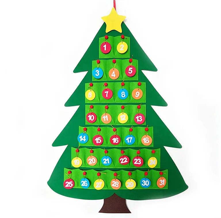 Christmas Tree Countdown Advent Calendar – Reusable DIY Hanging Holiday Decoration