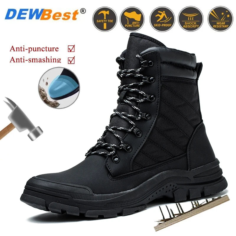 Men's Steel Toe Safety Work Shoes – Anti-Slip & Puncture-Proof | KENZ Outlet