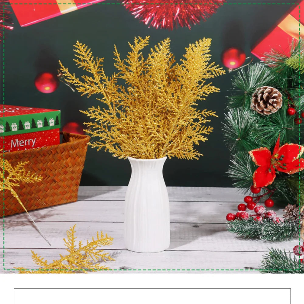 Glitter Berries Artificial Christmas Flower Bouquet – Xmas Tree Home Ornament