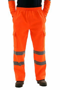 Men's Reflective Striped Safety Work Pants – Loose Jogger Rain Trousers Workwear