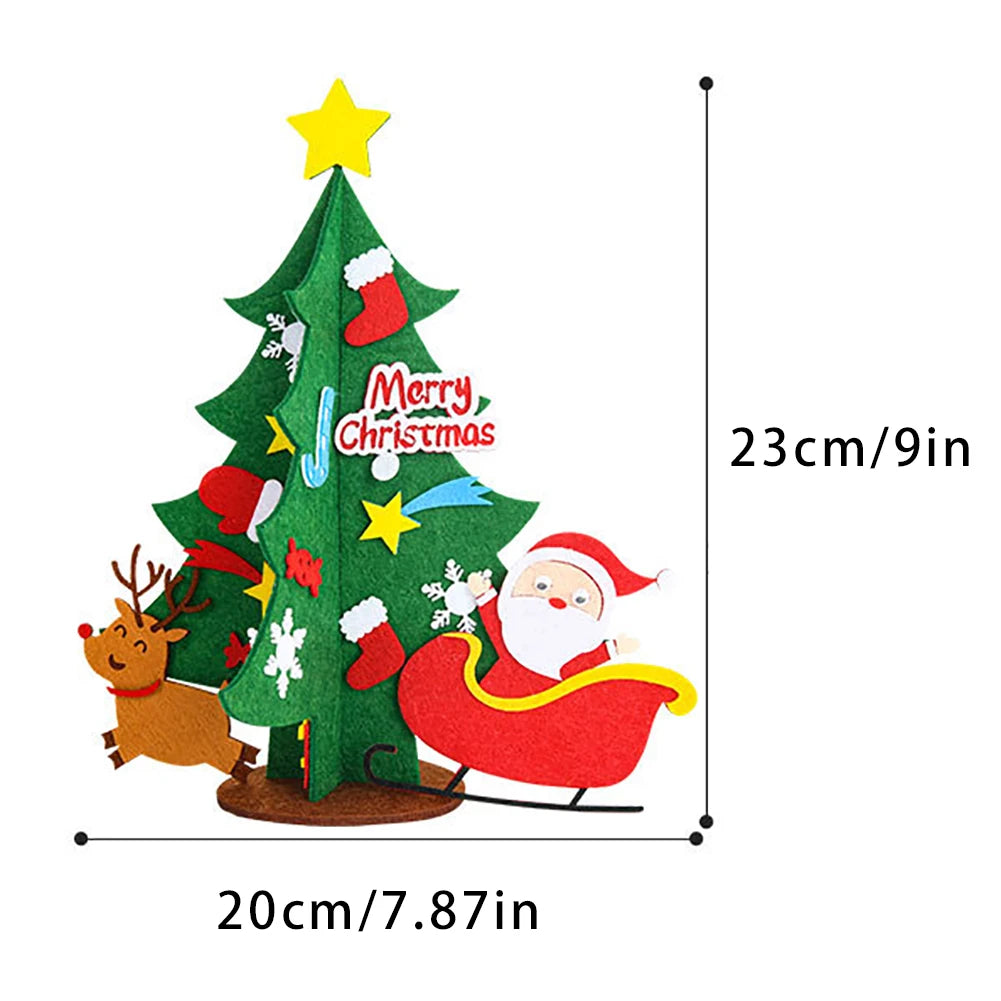 Handmade DIY Santa Claus Snowman Desktop Ornament – Christmas Tree Xmas Decoration