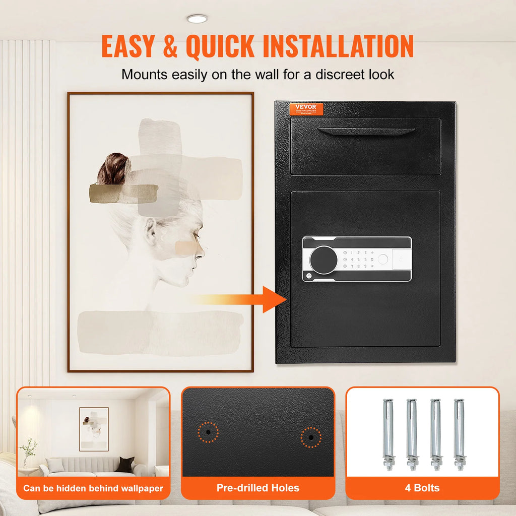 Depository Drop Slot Safe 1.7-2.5 Cu Ft – Electronic Lock & Steel Build | KENZ Outlet