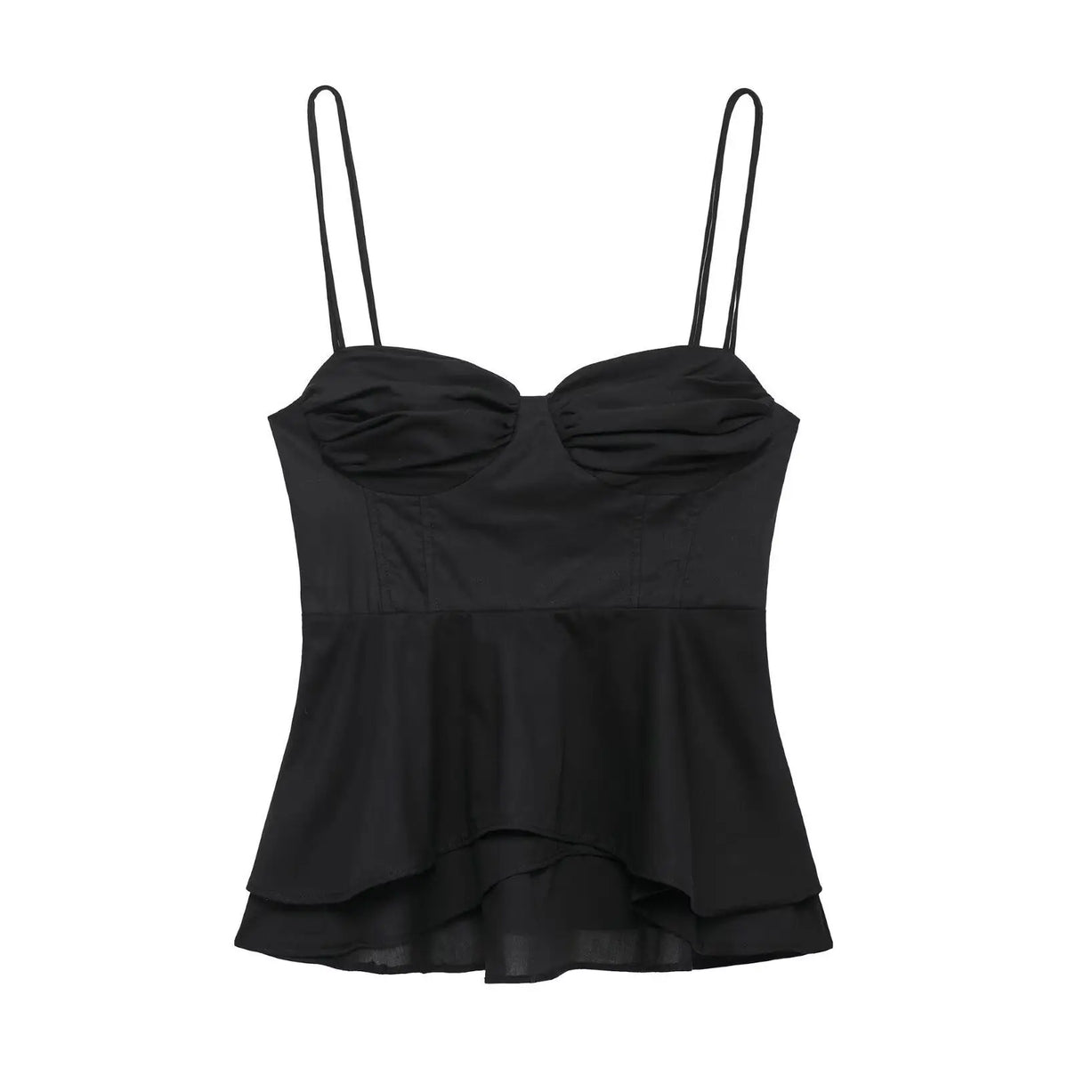 Women's Black Corset Crop Top – Sexy Sleeveless Backless Bustier Camisole