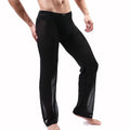 Men's Sheer Mesh See-Through Trousers – Sexy Transparent Gauze Sleepwear Bottoms