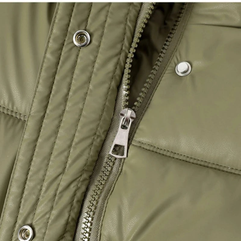 Women's Sleeveless Down Cotton Vest – Windproof Stand Collar Parka Waistcoat