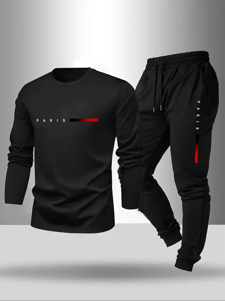 Men's 2-Piece Tracksuit Set – Zip-Up Jacket & Sweatpants Jogging Suit for Sports & Daily Wear (S–XXL)