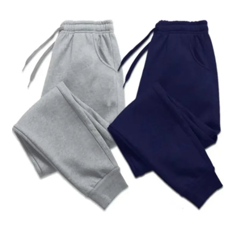 Men's Solid Color Jogger Sweatpants – Casual Running & Gym Workout Trousers