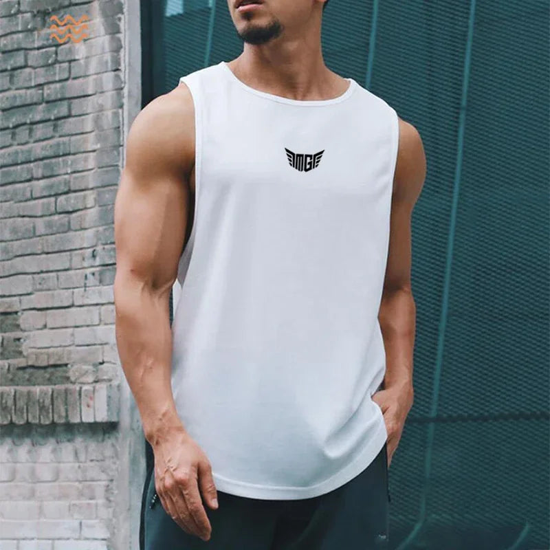 Men's Mesh Gym Tank Top – Bodybuilding Stringer Singlet Sleeveless Shirt for Fitness & Casual Wear (M–XXL)