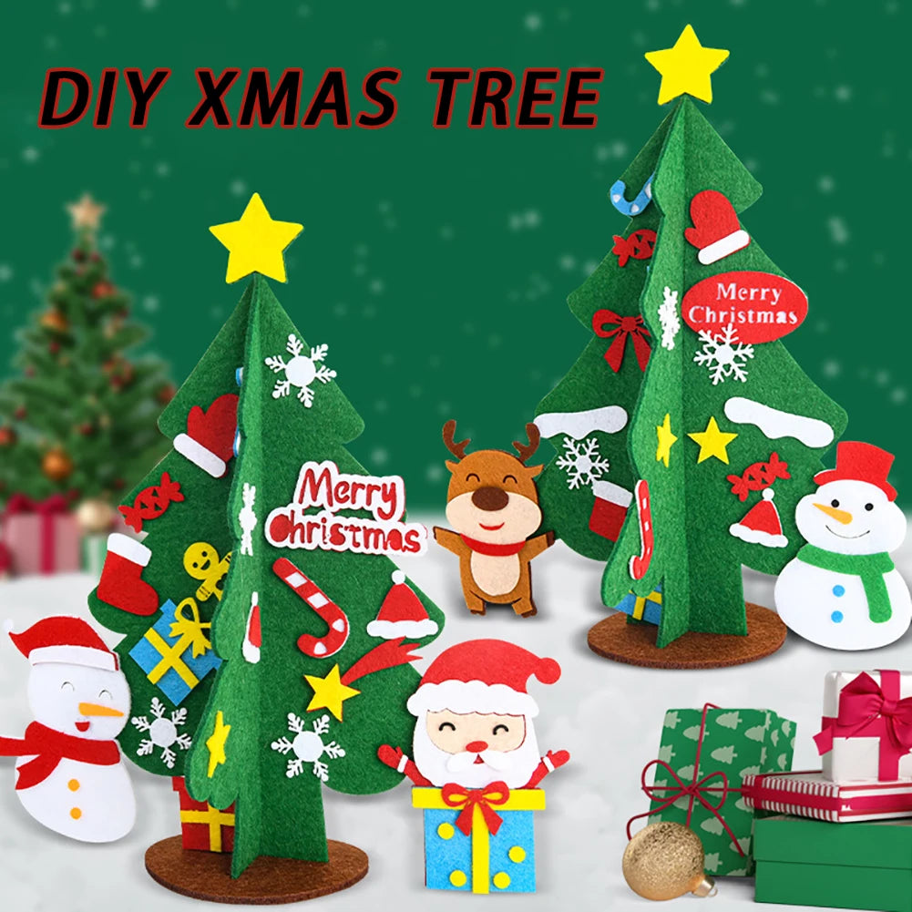 Handmade DIY Santa Claus Snowman Desktop Ornament – Christmas Tree Xmas Decoration