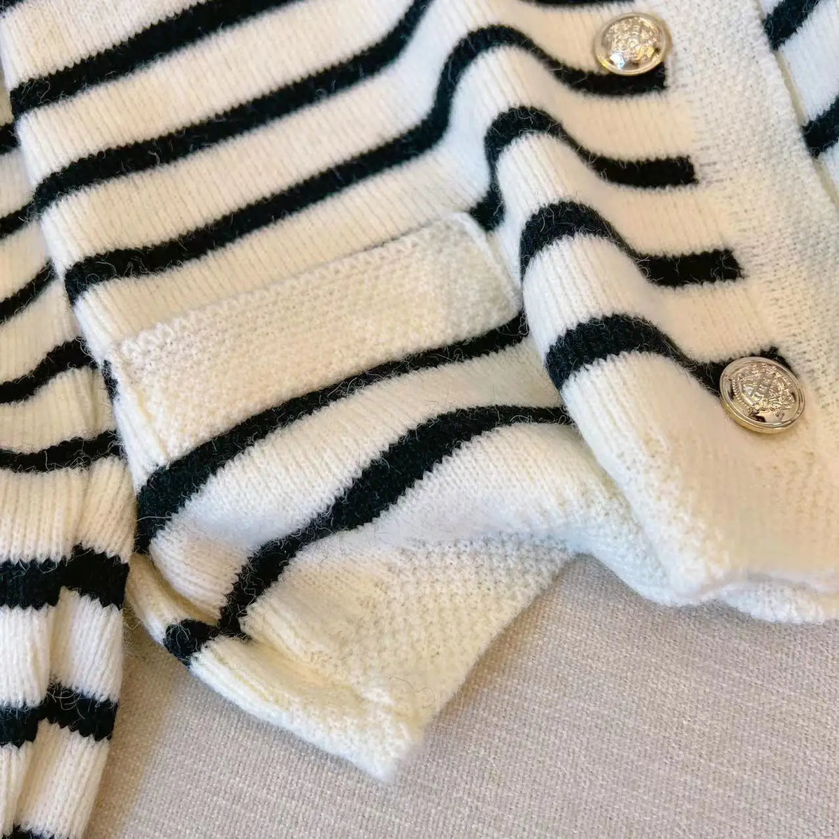 Striped Knitted Cardigan