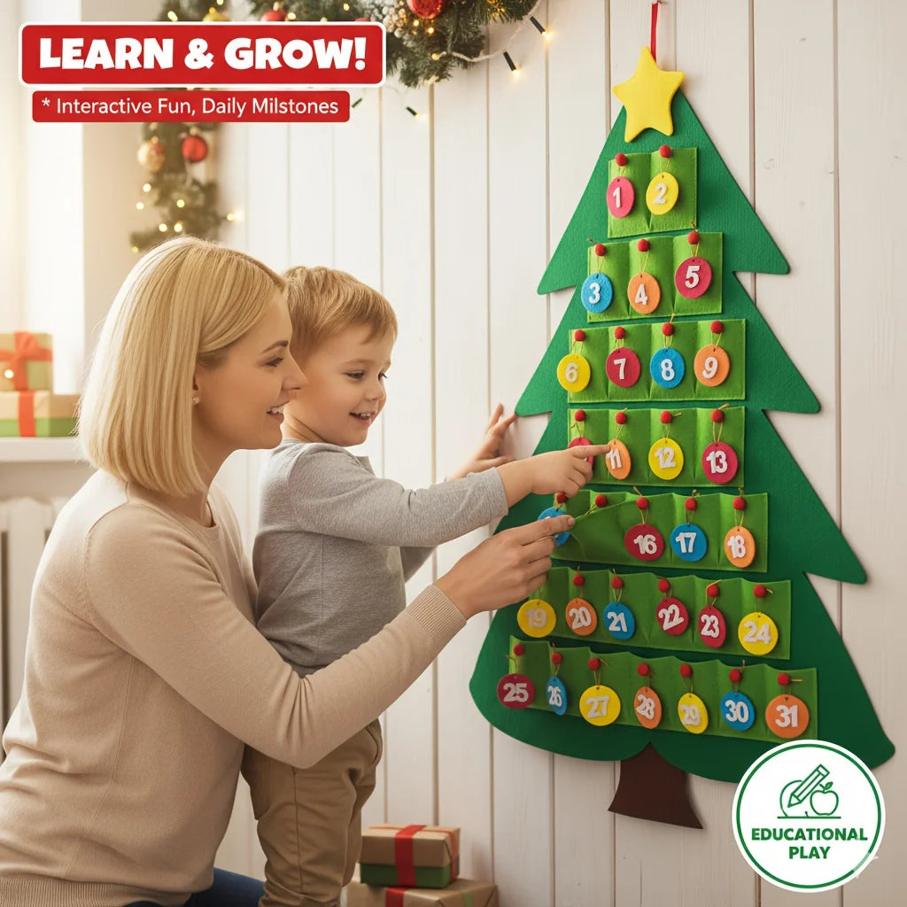 Christmas Tree Countdown Advent Calendar – Reusable DIY Hanging Holiday Decoration