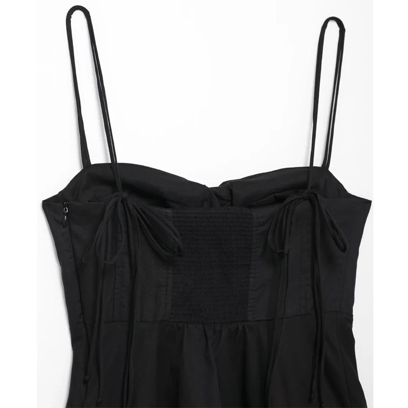 Women's Black Corset Crop Top – Sexy Sleeveless Backless Bustier Camisole