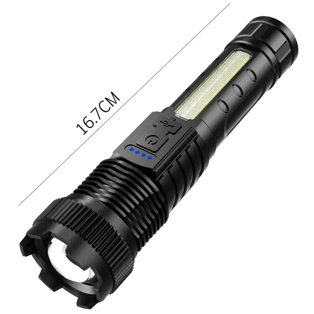 Self-Defense Flashlight & Window Breaker – USB Rechargeable 4-Mode Torch | KENZ Outlet