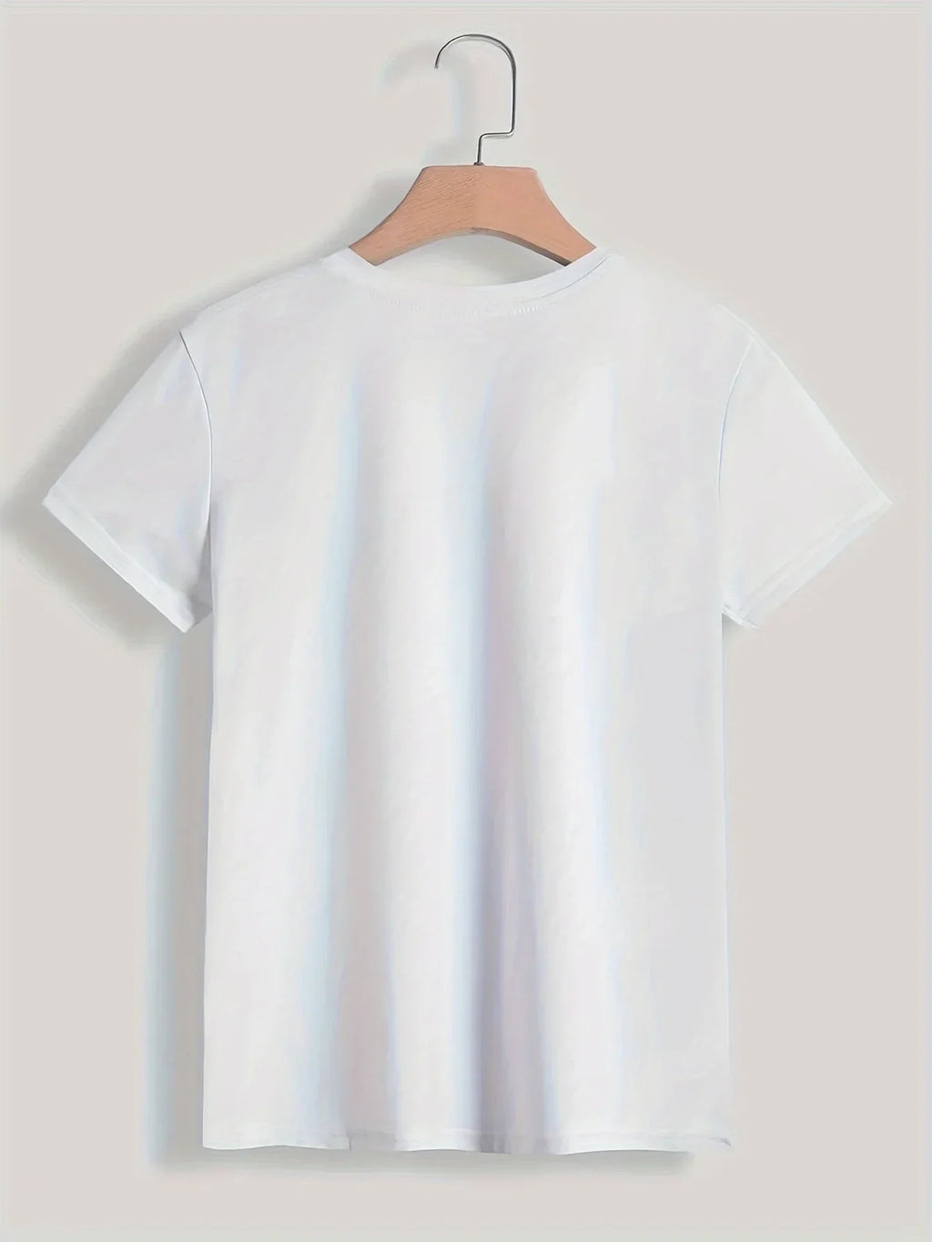 Women's Y2K Paris Print T-Shirt – Casual Crew Neck Summer Top