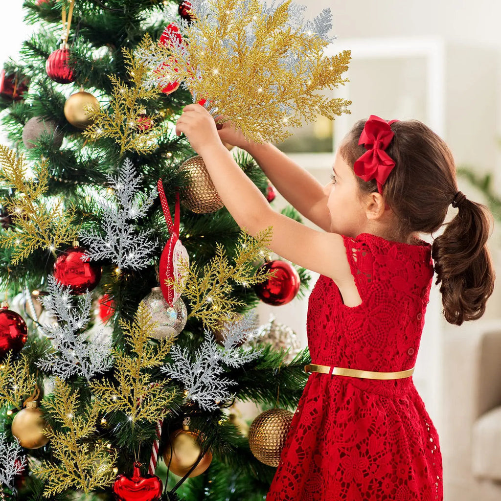 Glitter Berries Artificial Christmas Flower Bouquet – Xmas Tree Home Ornament
