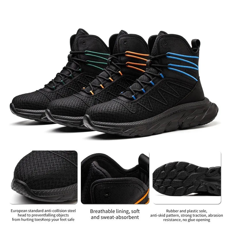 Men's Steel Toe Safety Work Shoes – Anti-Slip & Puncture-Proof | KENZ Outlet