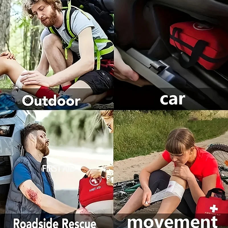 Deluxe First Aid Kit 186pcs – Portable Bag for Hiking & Camping | KENZ Outlet