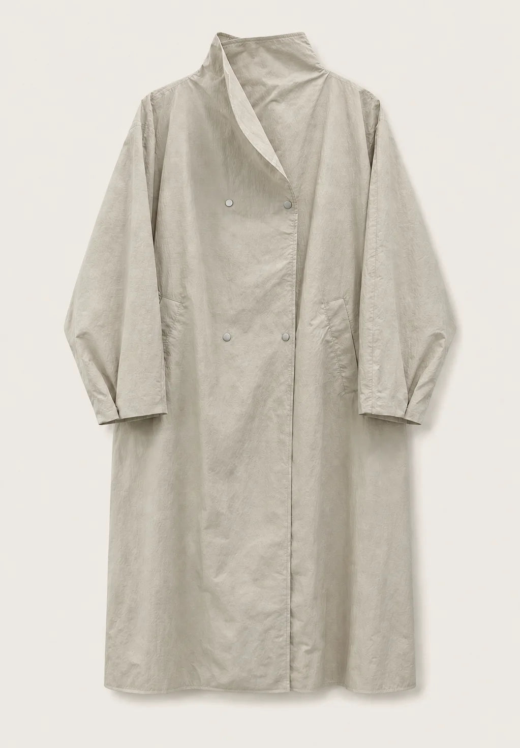 Women's Oversized Maxi Trench Coat – Dolman Sleeve Snap Button Outerwear