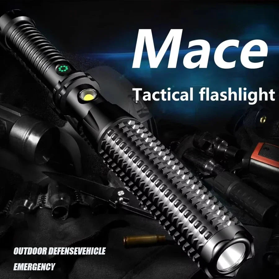Self-Defense Flashlight & Window Breaker – USB Rechargeable 4-Mode Torch | KENZ Outlet
