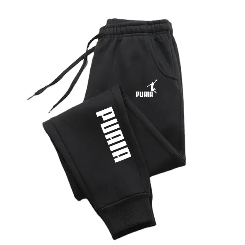 Men's Streetwear Jogger Pants-Casual Sport Running Trousers with Drawstring