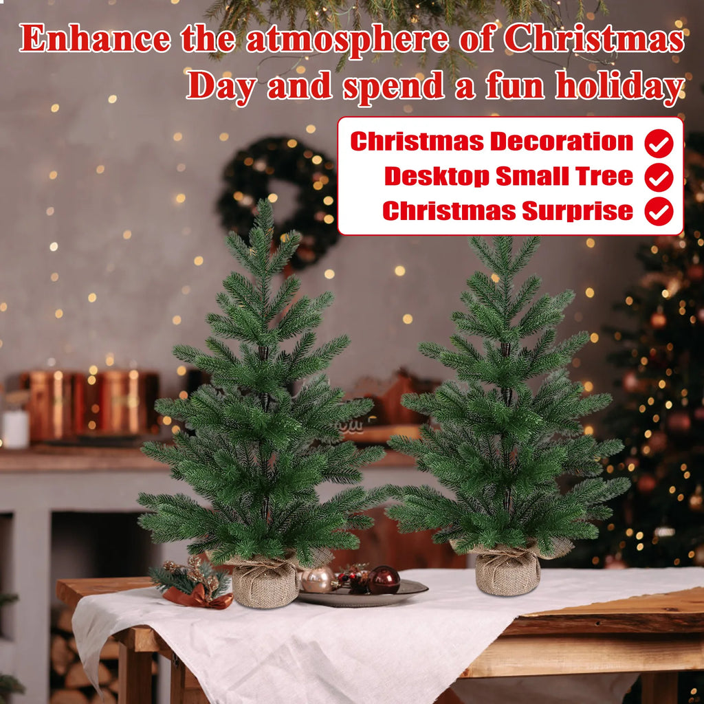 Classic Artificial Christmas Tree Desktop Ornament – Festive Party Decoration Supplies