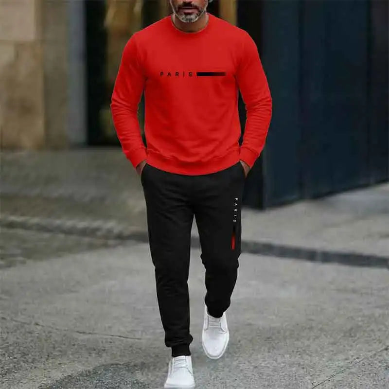 Men's 2-Piece Tracksuit Set – Zip-Up Jacket & Sweatpants Jogging Suit for Sports & Daily Wear (S–XXL)