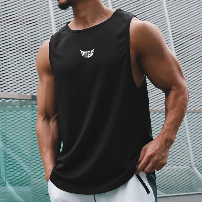 Men's Mesh Gym Tank Top – Bodybuilding Stringer Singlet Sleeveless Shirt for Fitness & Casual Wear (M–XXL)