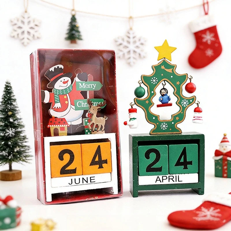 2026 Christmas Tree Figurine – Decorative Holiday Calendar Window Ornament