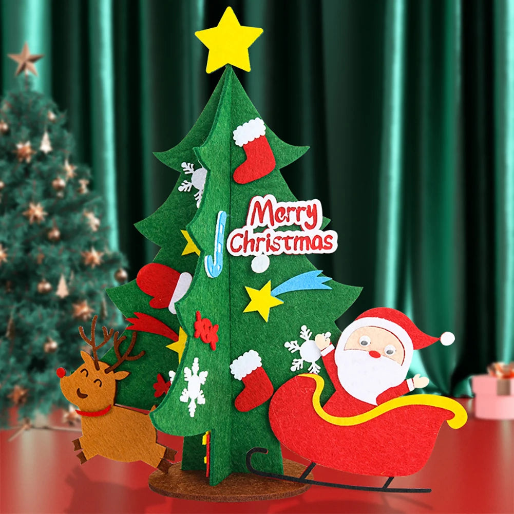 Handmade DIY Santa Claus Snowman Desktop Ornament – Christmas Tree Xmas Decoration