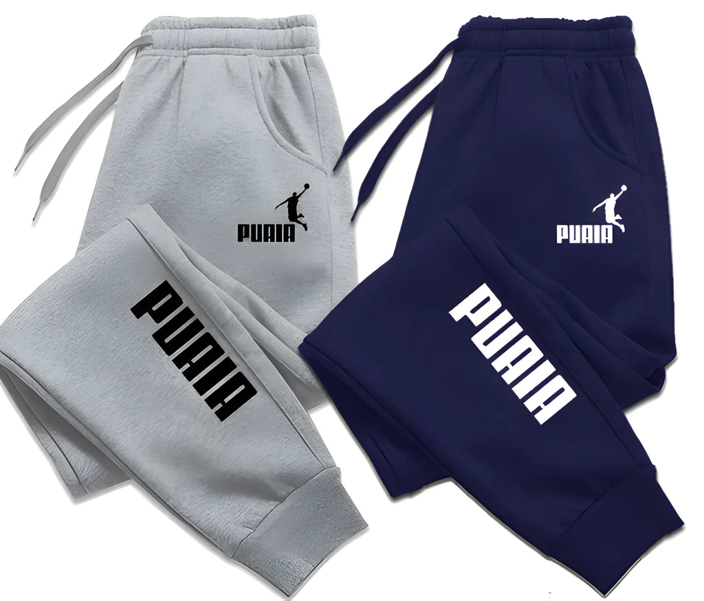 Men's Streetwear Jogger Pants-Casual Sport Running Trousers with Drawstring