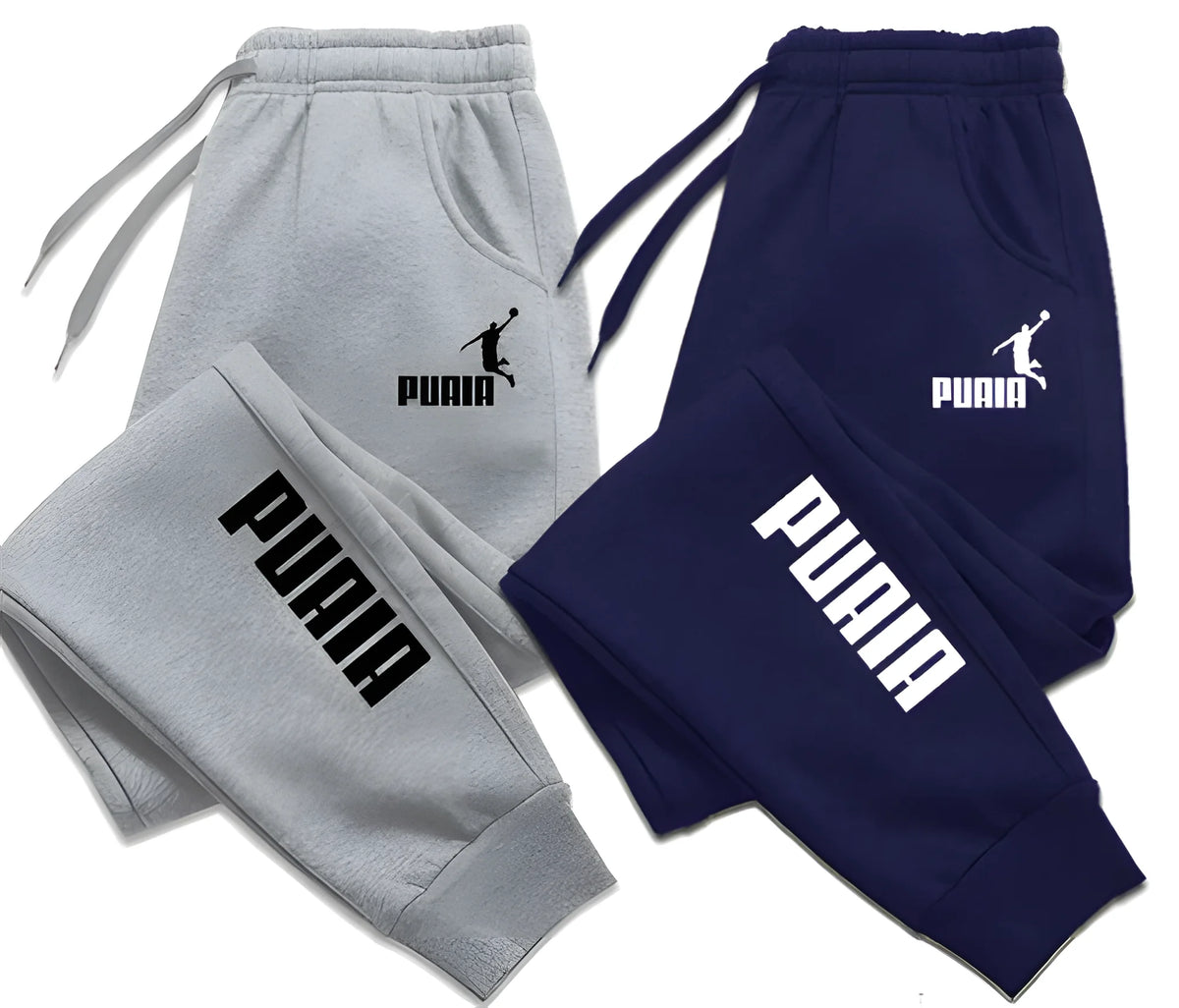 Men's Streetwear Jogger Pants-Casual Sport Running Trousers with Drawstring