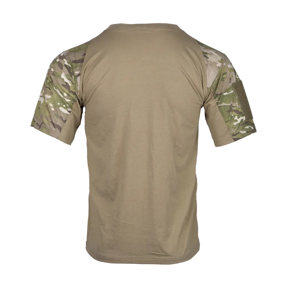 Men's Camo Tactical T-Shirt – Breathable Cotton Combat Tee for Hunting & Outdoor Workouts