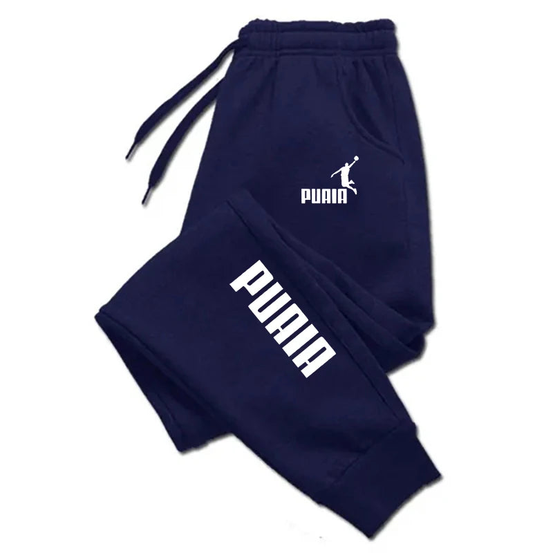 Men's Streetwear Jogger Pants-Casual Sport Running Trousers with Drawstring