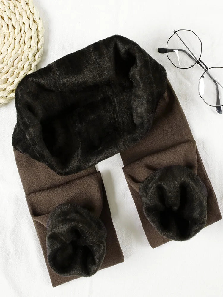 Women's High Waist Fleece-Lined Winter Leggings